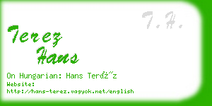 terez hans business card